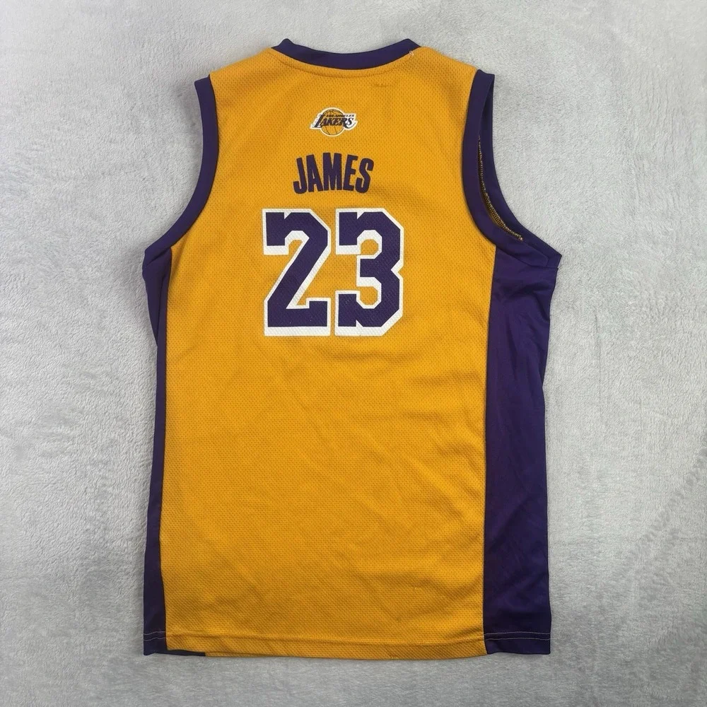 NBA Los Angeles Lakers Lebron James Gold Basketball Jersey Youth Medium